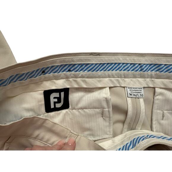 FootJoy FJ Men's Golf Pants Tan/Beige Athletic Performance Fit 36X30 - Picture 3 of 8